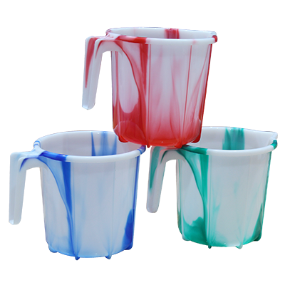 Double Colored 1 litre Plastic Mugs