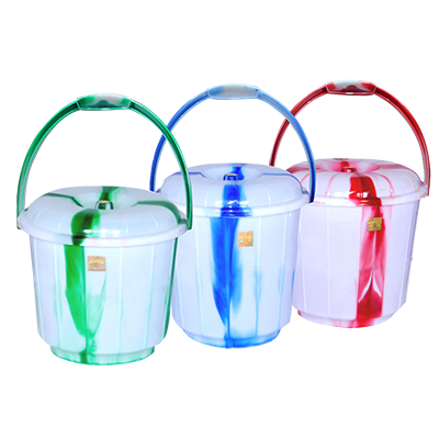 Double Colored Buckets with Lid